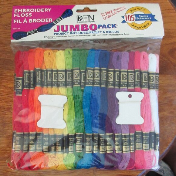 DFN JUMBO Pack 105 ct Embroidery Floss set - Picture 1 of 4